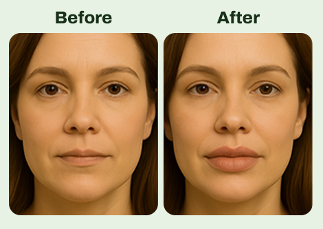 Images of Before and After Lip Flip 2