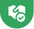 Green shield emblem with white circular arrow and leaf, symbolizing environmental protection and sustainability.